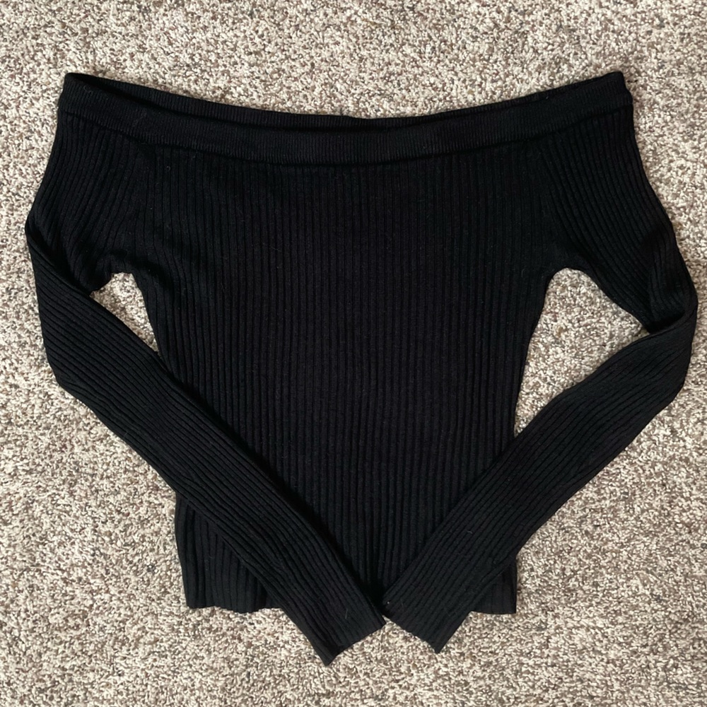 Black Strapless Long Sleeve - Picture 3 of 3